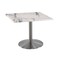 Holland Bar Stool Co 30" Tall OD214 Stainless Steel Table Base 22" Diameter 30"x30" Square White Marble Top OD214-2230SSOD30SQWM - alternate 1